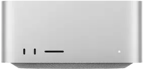 Front-facing view of Mac Studio two USB-C ports and SDXC card reader port
